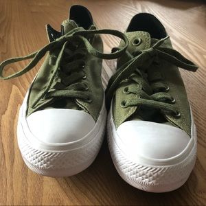 Chuck Taylor low top OD green sneakers